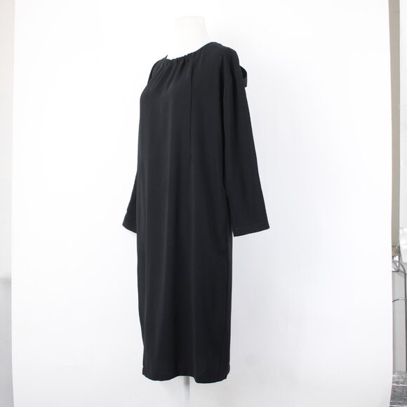 Chicos Dress Sz 0 Black Crepe Pockets Polyester Midi Dress - Picture 3 of 13